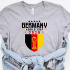 Germany FIFA World Cup 2026 design with German flag shield and FIFA trophy