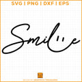 Cute smile face SVG typography design