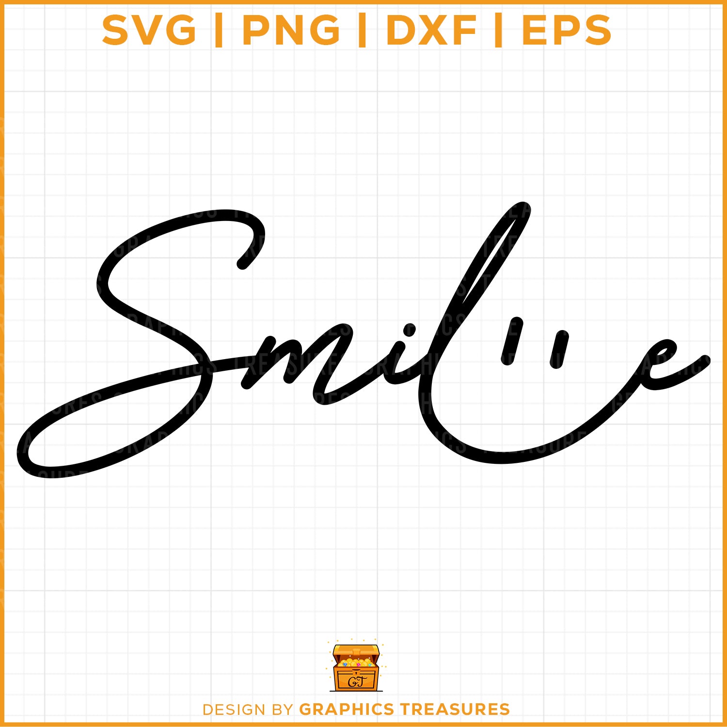 Cute smile face SVG typography design