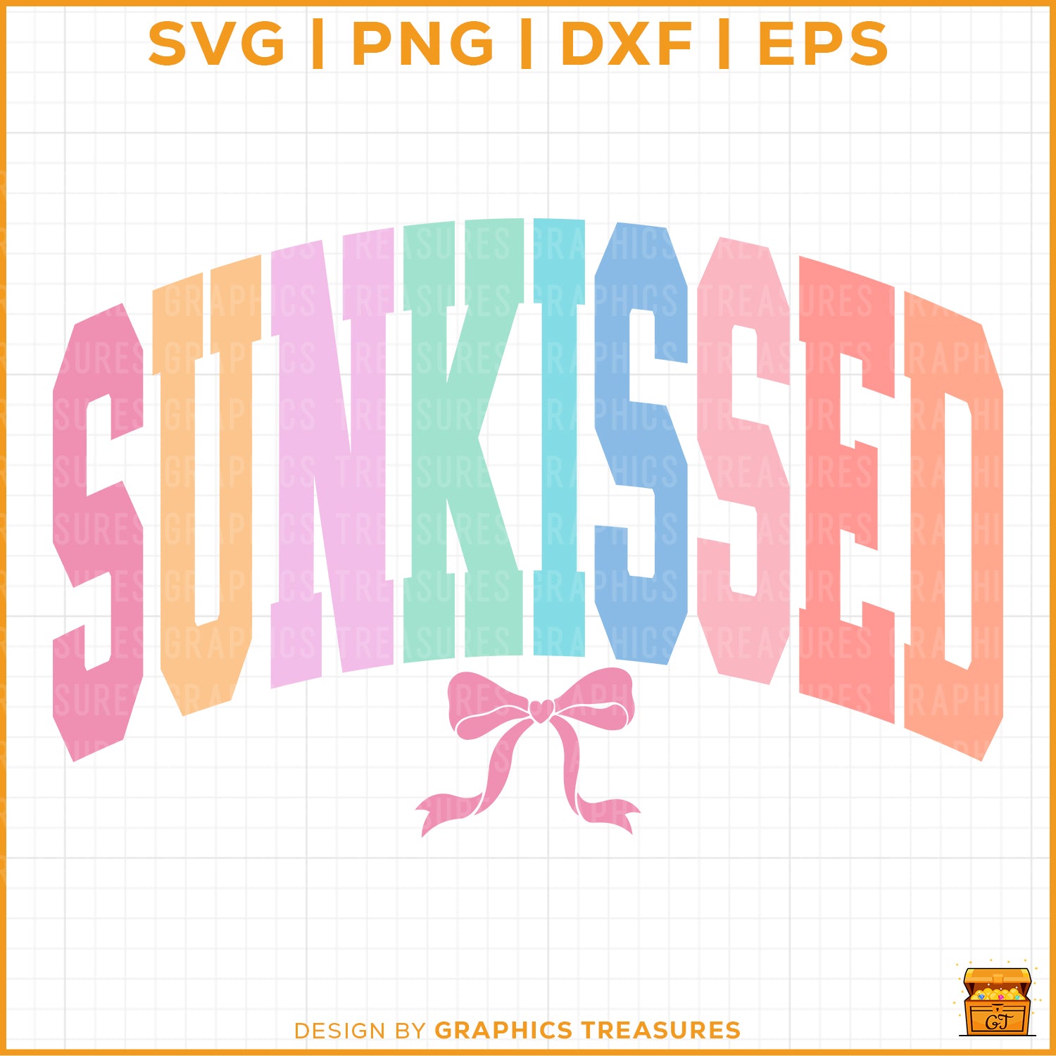 Retro sunkissed SVG design with colorful summer typography