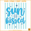 Sun kissed SVG Striped background design for summer crafts and t-shirts